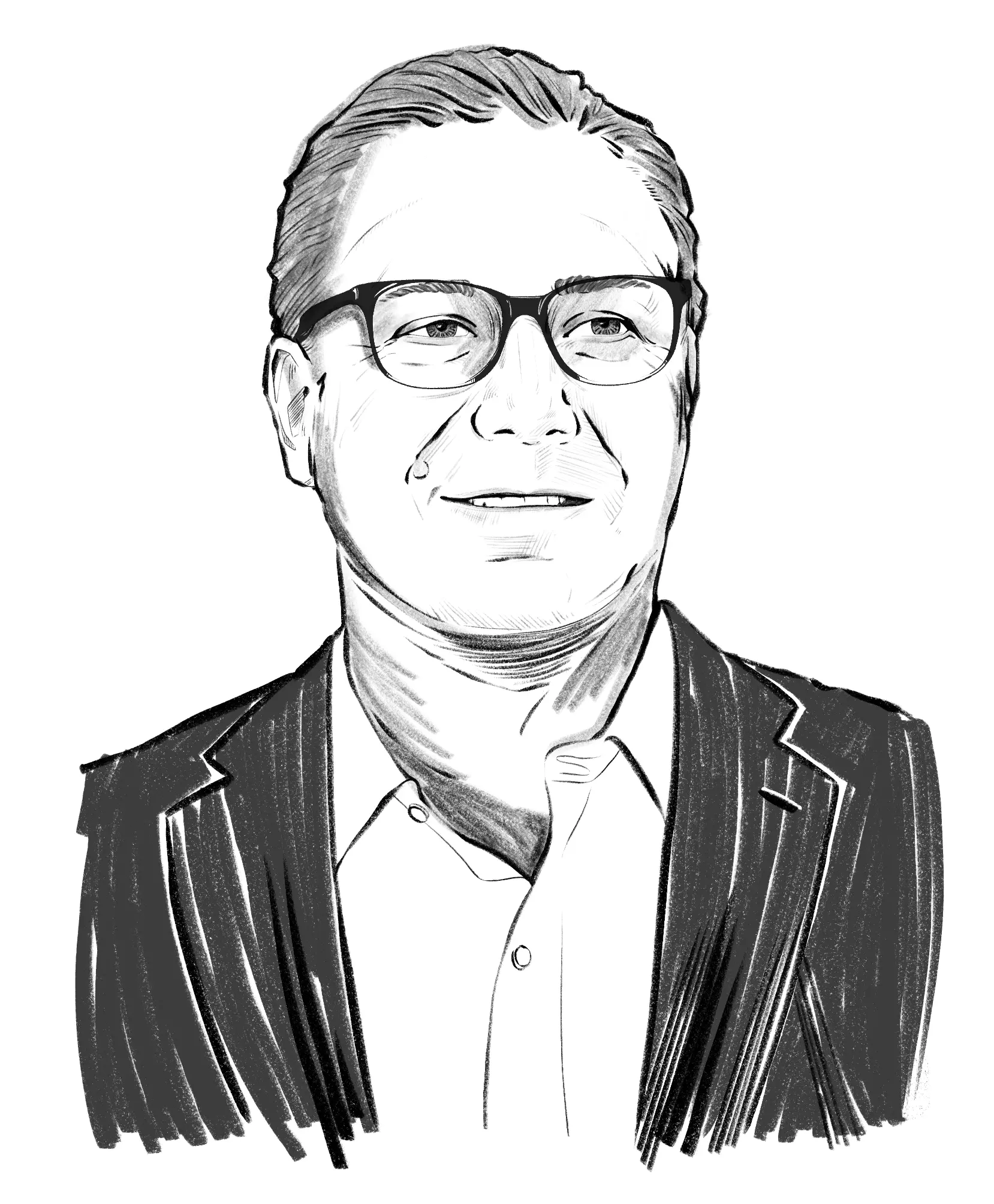Line drawing of David C. Cantrell